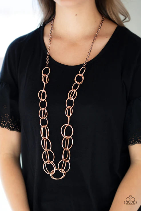 Elegently Ensnared Copper Necklace