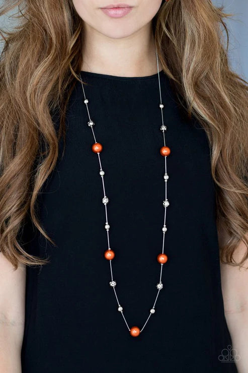 Eloquently Eloquent Orange Necklace