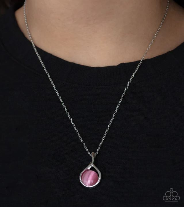 Fairy Lights Pink Necklace