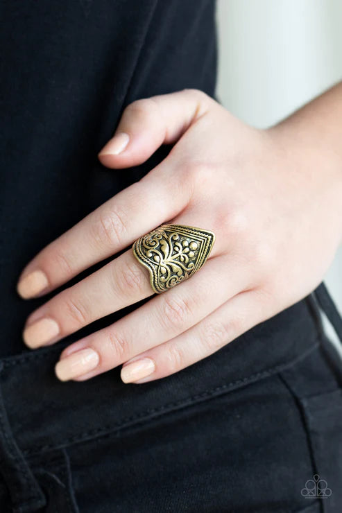 Fall Into VINE Brass Ring