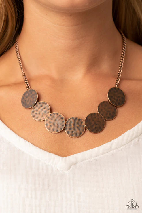 Flip a Coin Copper Necklace
