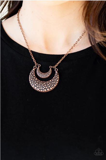 Get Well Moon Copper Necklace