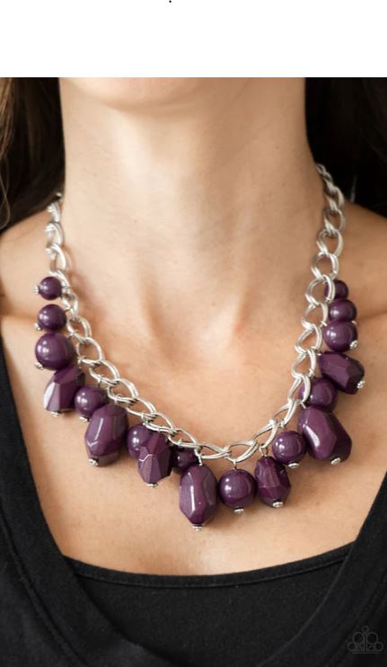 Gorgeously Globetrotter Purple Necklace