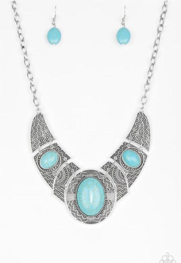 Leave Your Landmark Blue Necklace