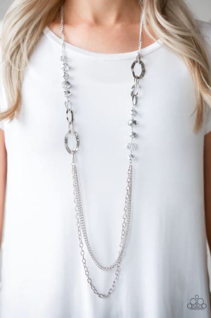 Modern Girl Glam Silver Necklace