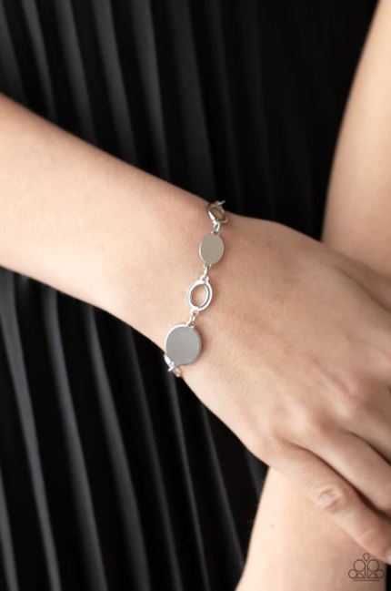 Oval and Out Silver Bracelet