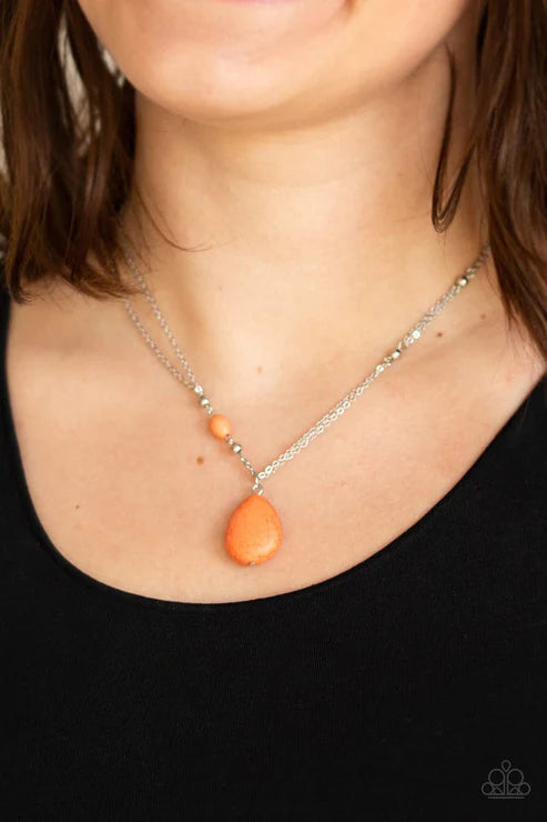 Peaceful Prairies Orange Necklace