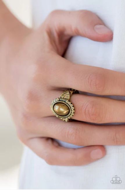 Pearly Party Brass Ring