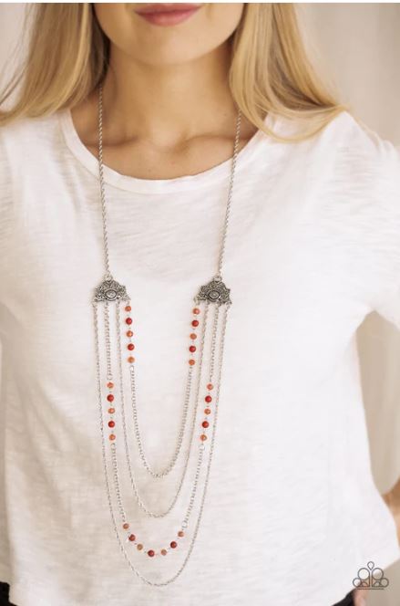 Pharaoh Finesse Red Necklace