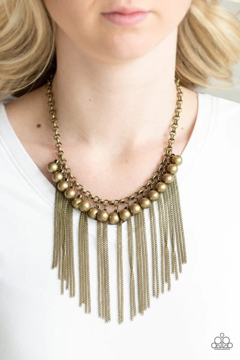Powerhouse Prowl Brass Necklace