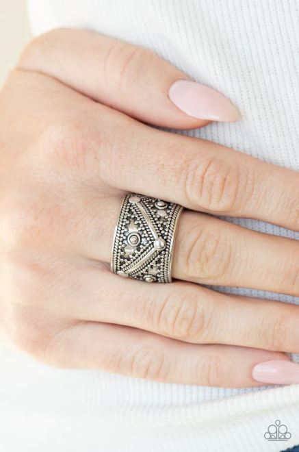 Primal Patterns Silver Ring