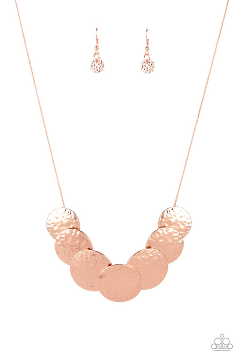 RADIAL Waves Copper Necklace