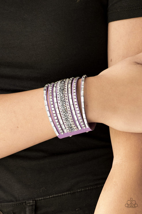 Rhinestone Rumble Purple Braclet