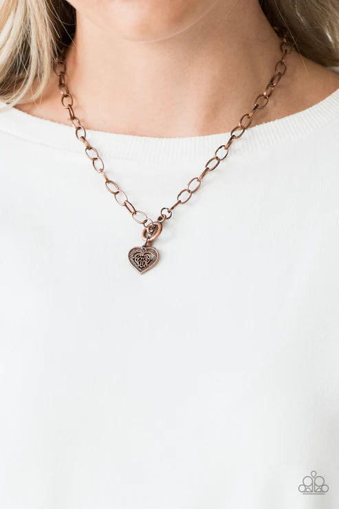 Say No AMOUR Copper Necklace
