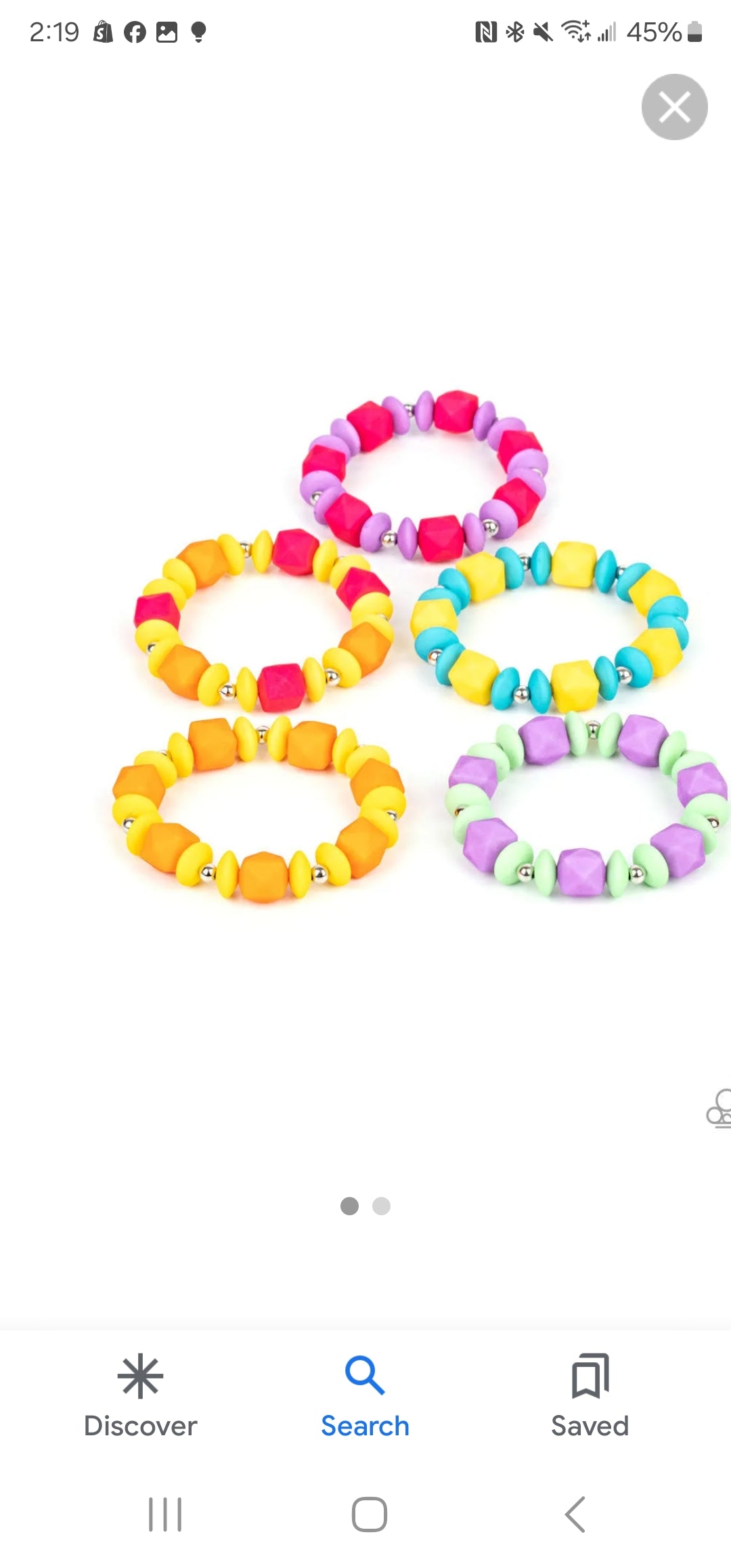 Starlet Shimmer Orange Cube Yellow Bracelet