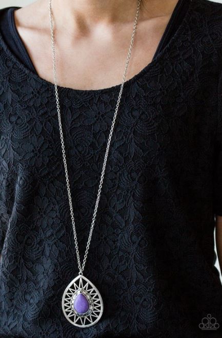 Summer Sunbeam Purple Necklace