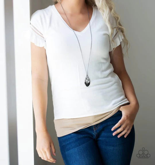 Swank Bank Black Necklace