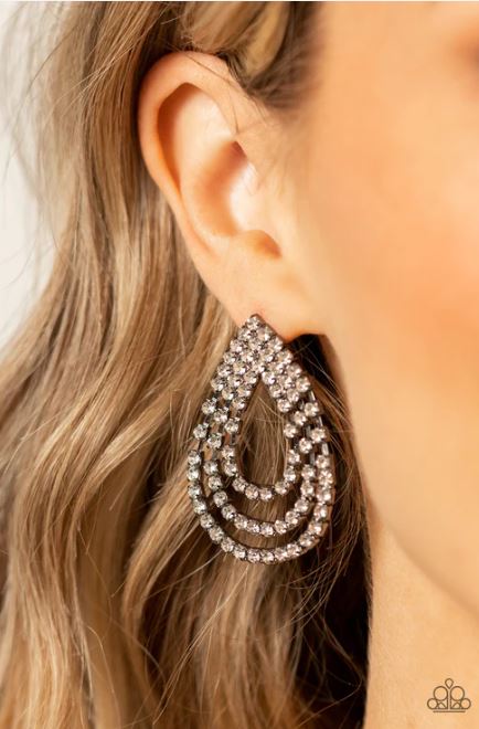 Take a POWER Stance Black Post Earrings