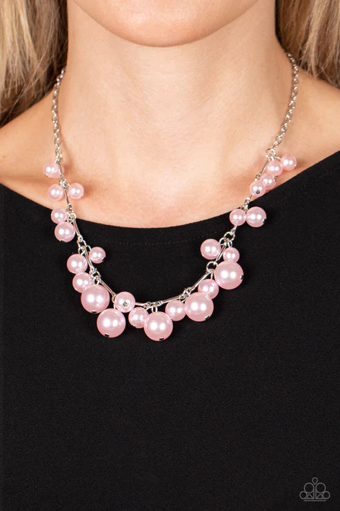 Tearoom Gossip Pink Necklace