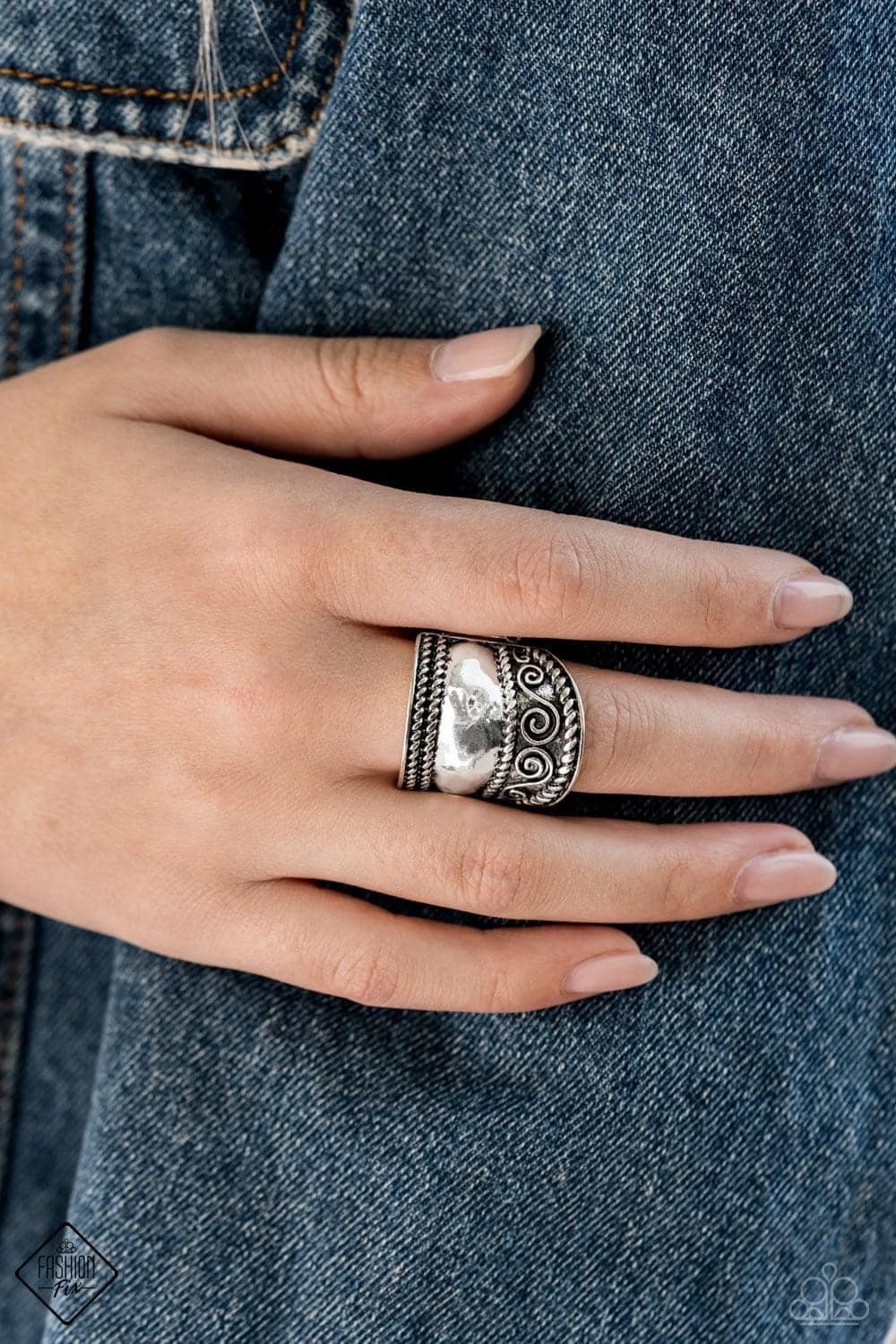 Textured Tantrum Silver Ring