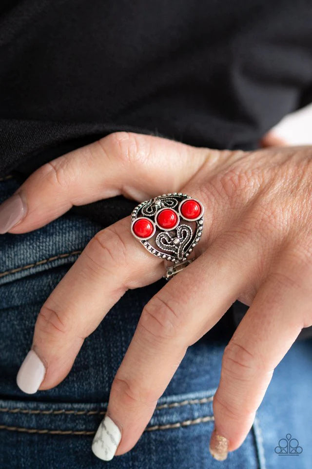 Triple Whammy Red Ring