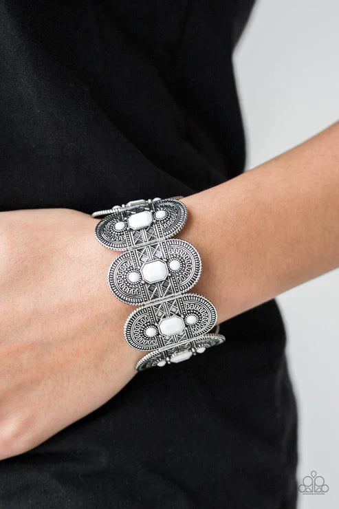 Turn Up The TROPICAL Heat White Bracelet