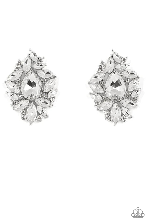 We All Scream for Ice QUEEN White Earrings