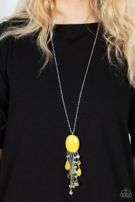 Whimsical Wishes Yellow Necklace