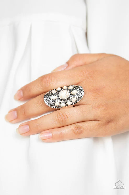 Stone Sunrise White Ring