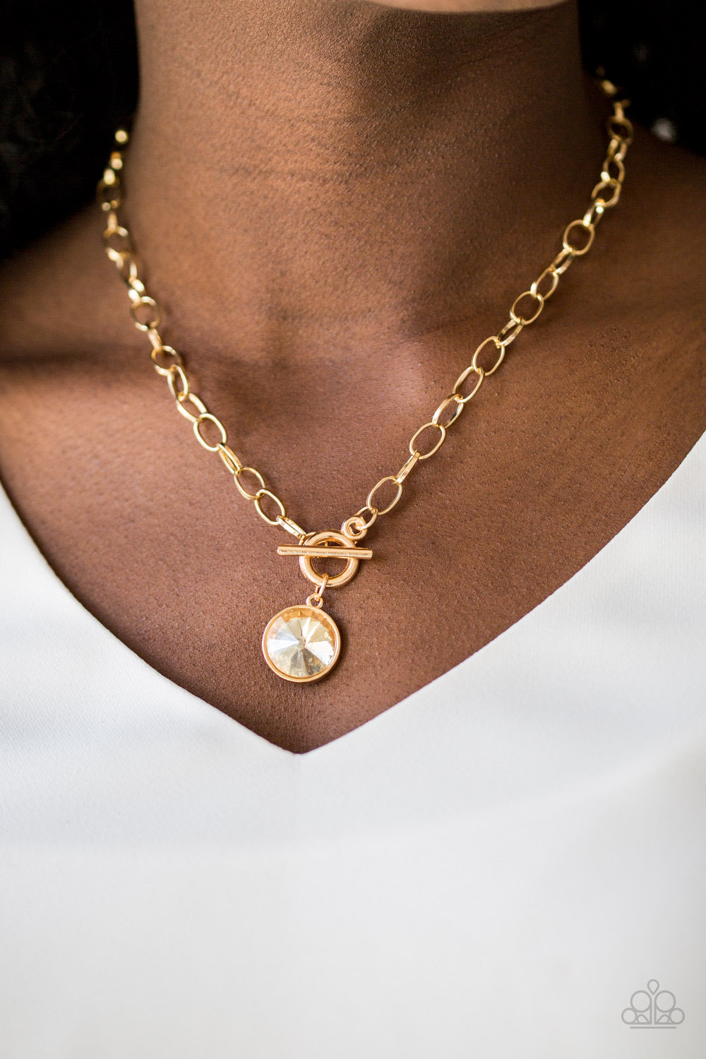 She Slarkles On Gold Necklace