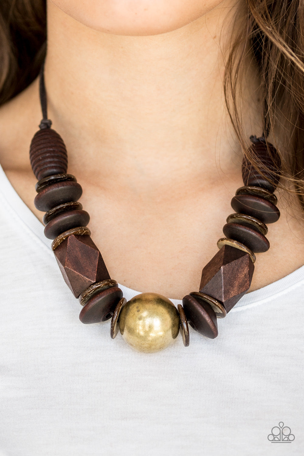 Grand Turks Getaway Brass Necklace