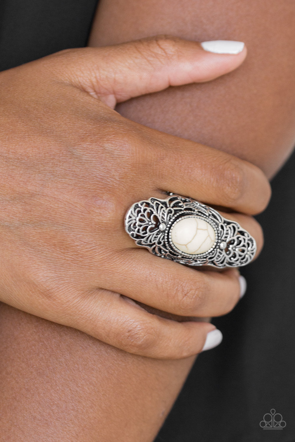 Ego Trippin White Ring