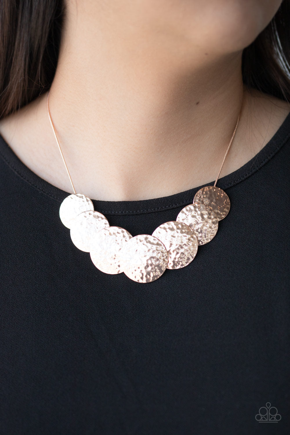 RADIAL Waves Rose Gold Necklace