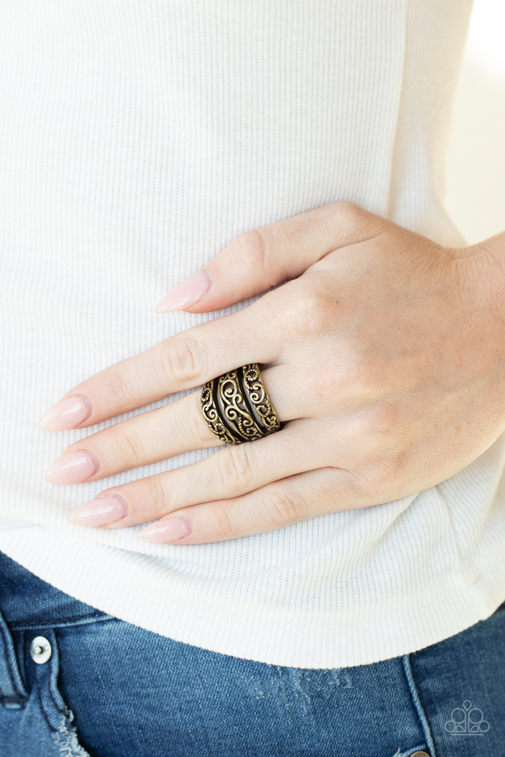 FRILLED To Be Here Brass Ring
