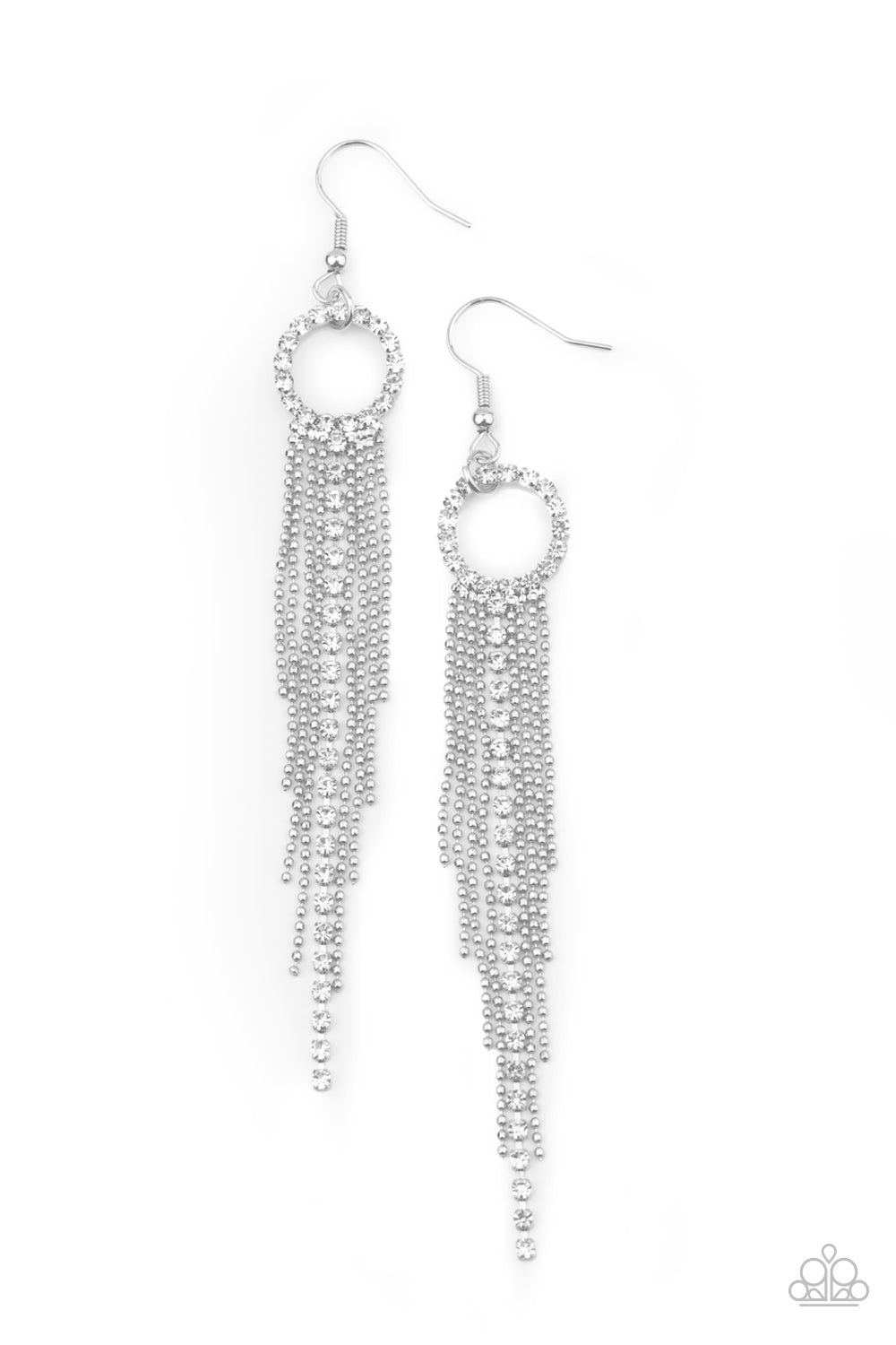 Pass The Glitter White Earring