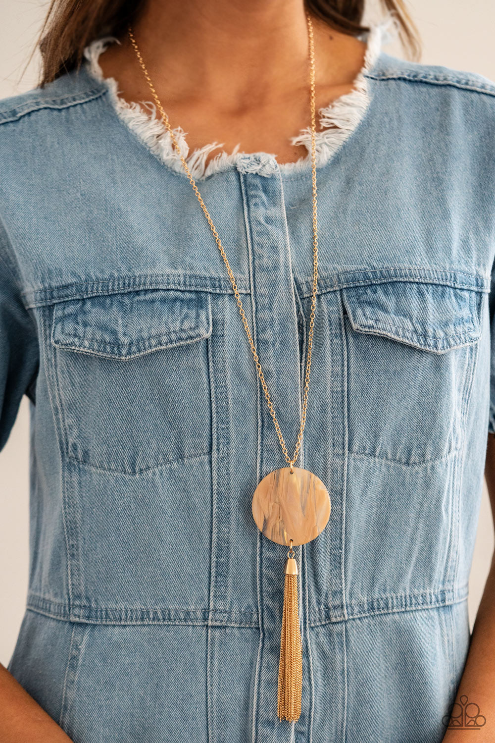 Up FAUX Grabs Orange Necklace