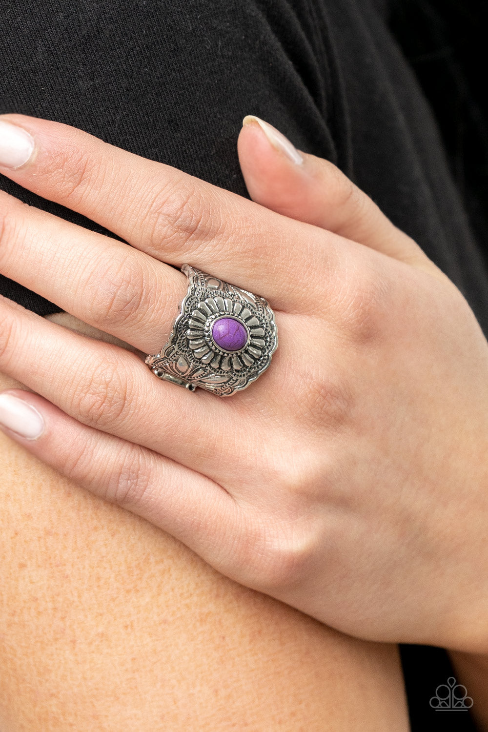 Exquisitely Ornamental Purple Ring