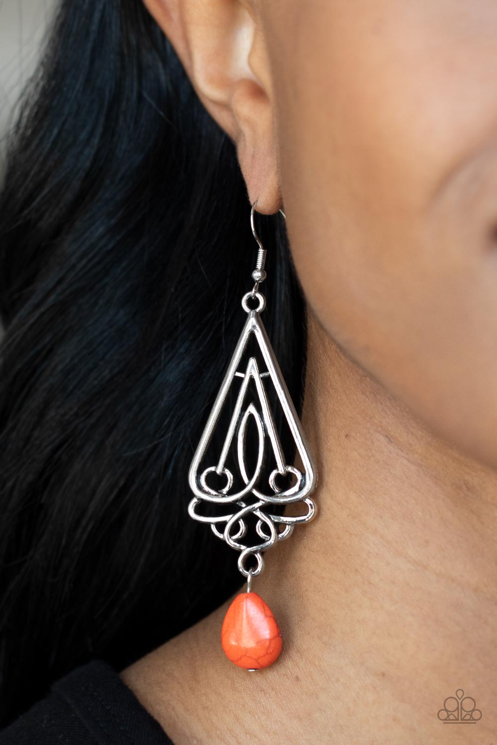 Transcendent Trendsetter Orange Earring