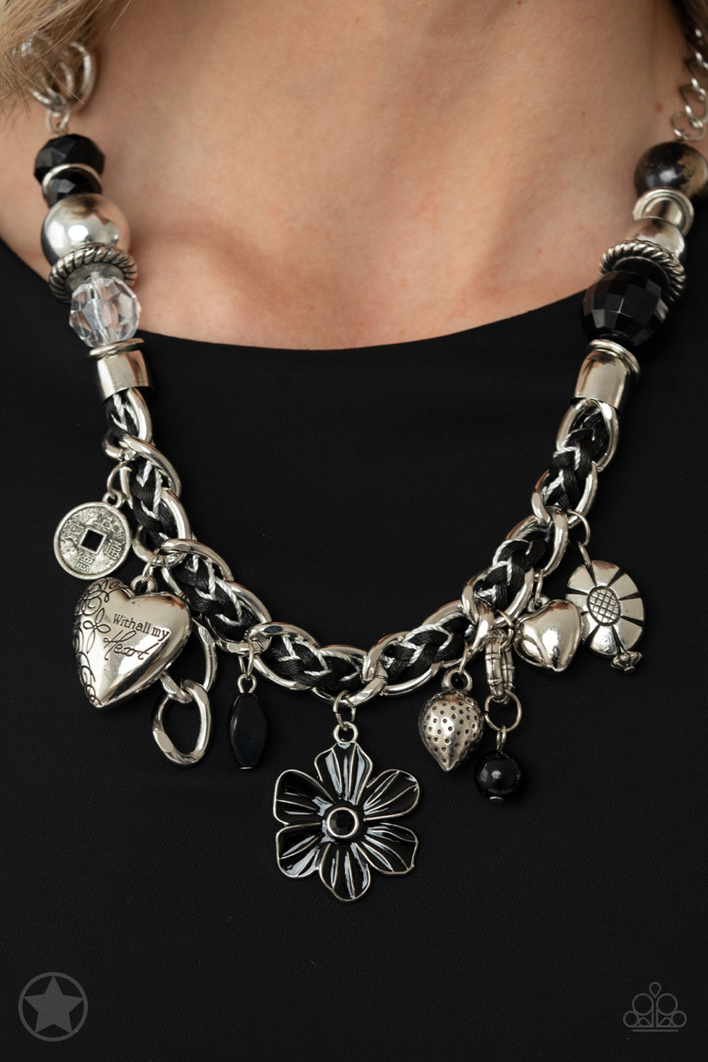Charmed I'm Sure Black Necklace