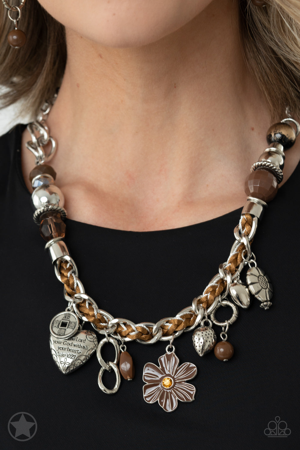 Charmed I'm Sure Brown Necklace