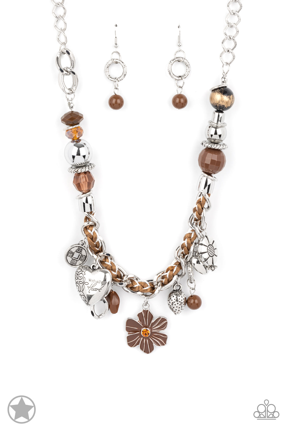 Charmed I'm Sure Brown Necklace