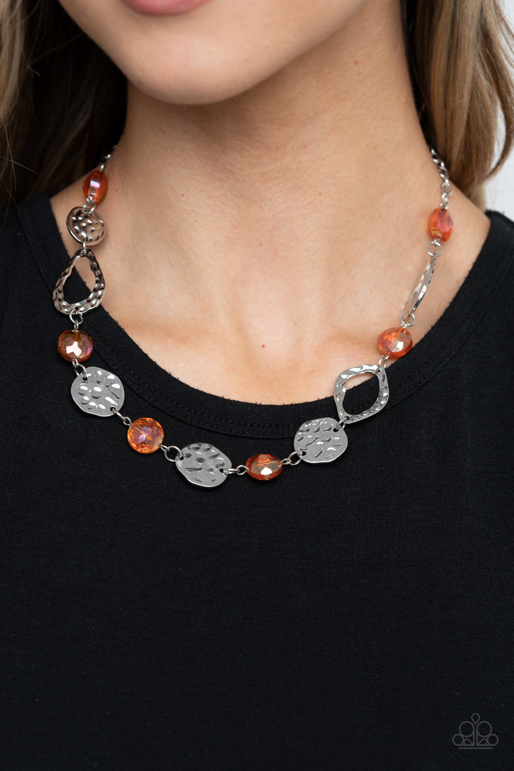 High Fashion Fashionista Orange Necklace