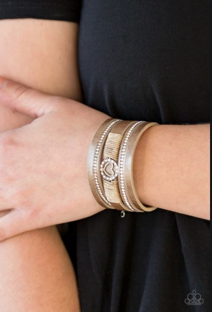 It Takes Heart Brown Urban Bracelet