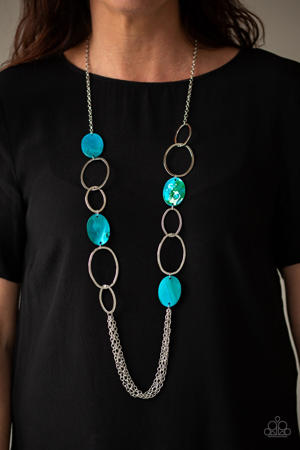 Kaleidoscope Coasts Blue Necklace