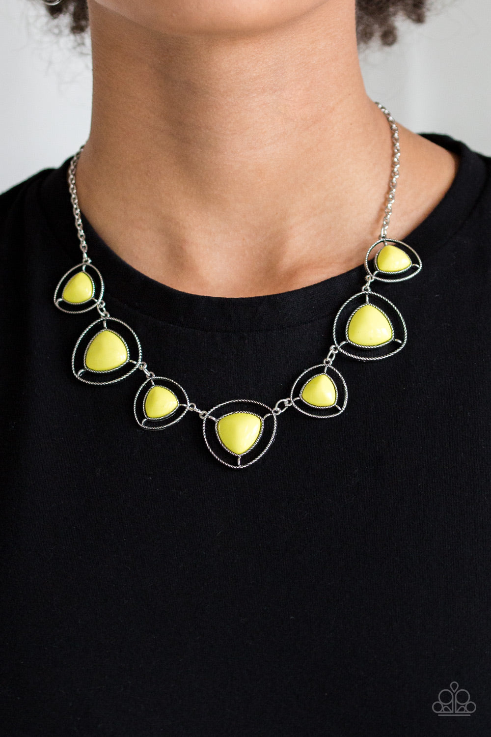Make A Point Yellow Necklace