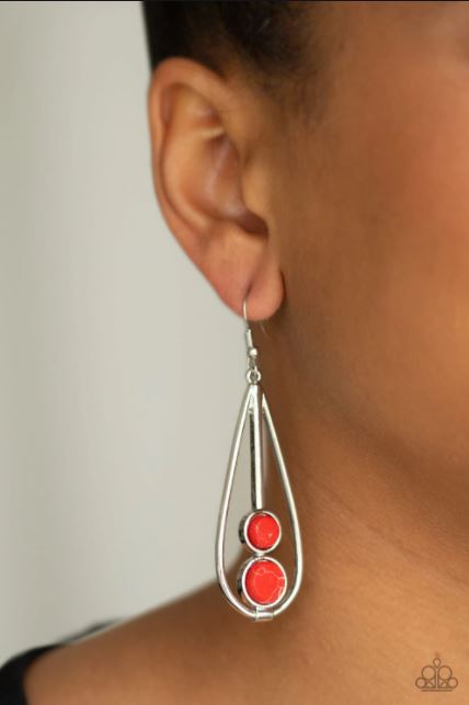 Natural Nova Red Earring