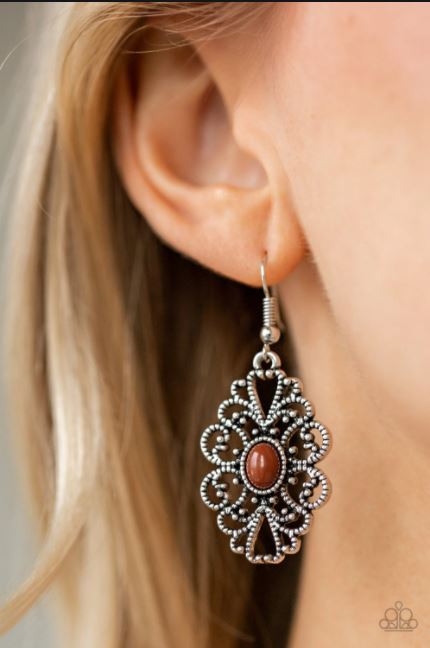 Over The POP Brown Earring