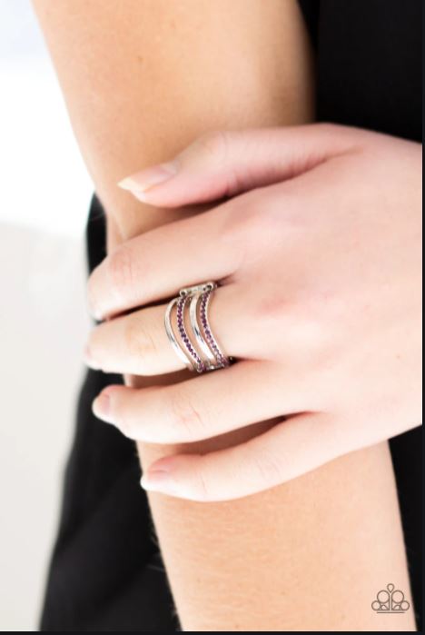 Pageant Wave Purple Ring