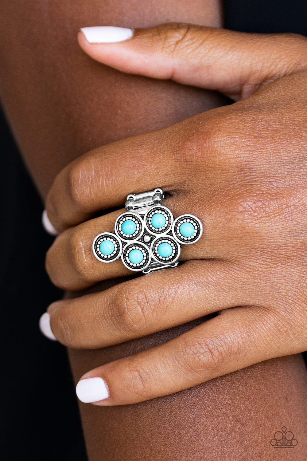 River Rock Rhythm Blue Ring