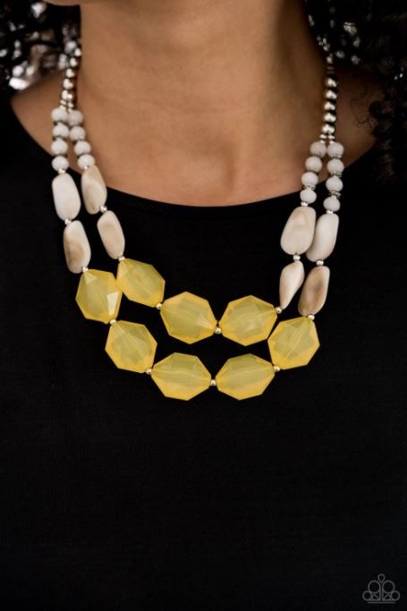 Seacoast Sunset Yellow Necklace